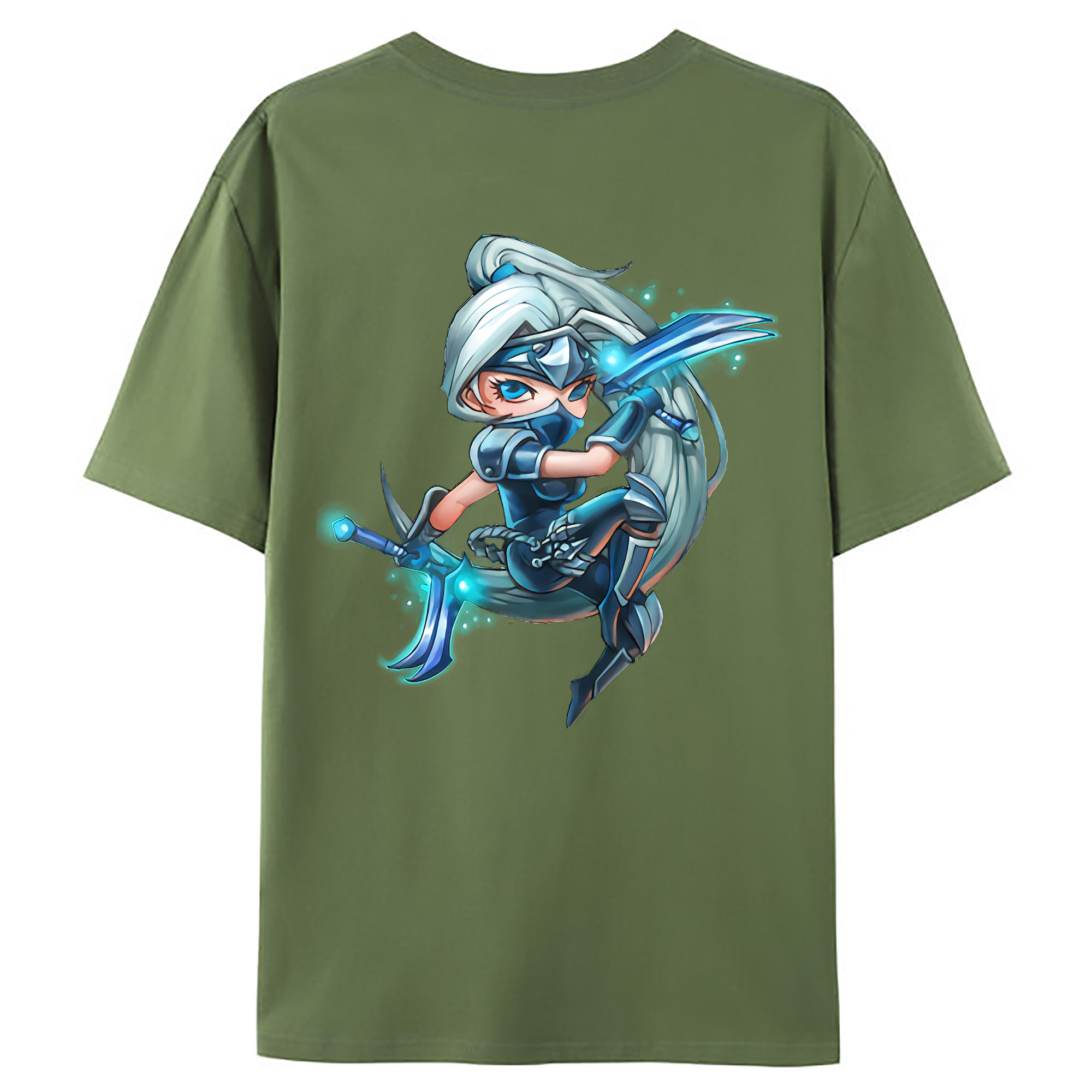（画像用） リーグ・オブ・レジェンド League of Legends LOL 綿100％ メンズ半袖Tシャツ（バックプリント） 通気性